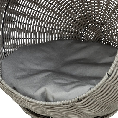 Trixie Cat Basket Amalia Round Polyrattan Grey