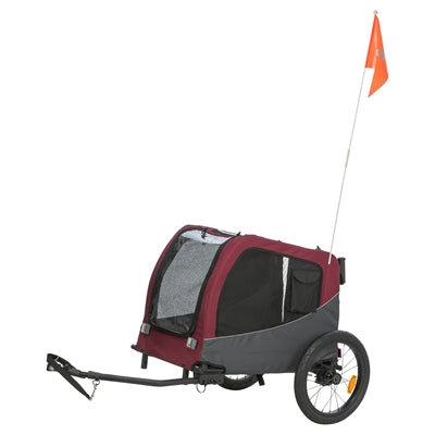 Trixie dog bike basket grey red