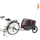 Trixie dog bike basket grey red