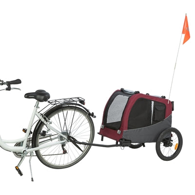 Trixie dog bike basket grey red