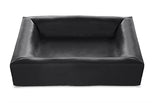 Bia bed artificial leather cover dog basket black