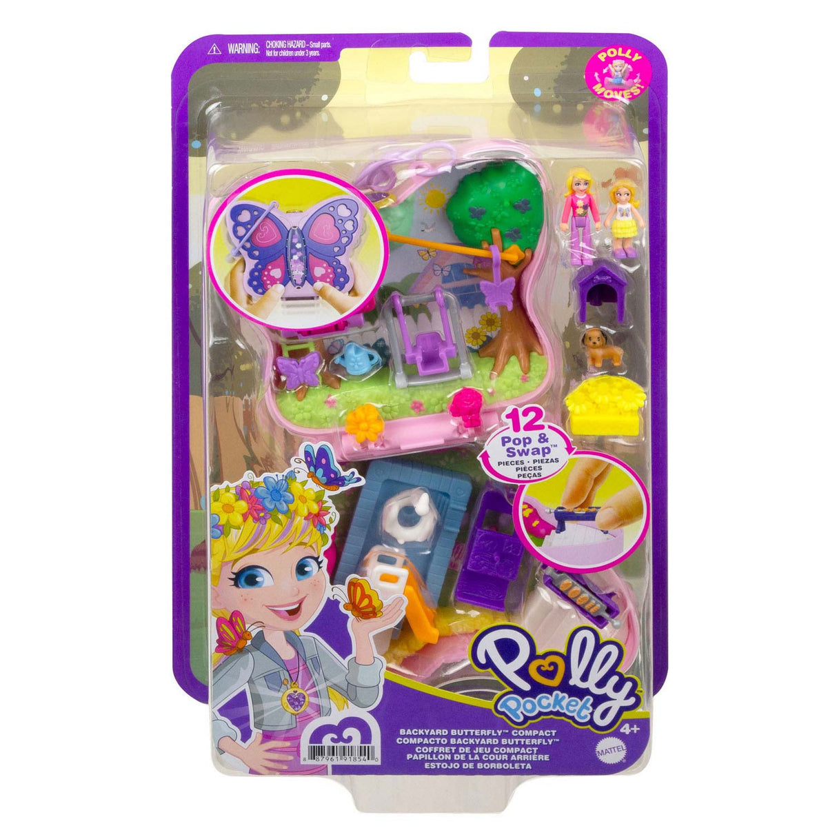 Mattel Polly Pocket Pocket Vlindertuin compact