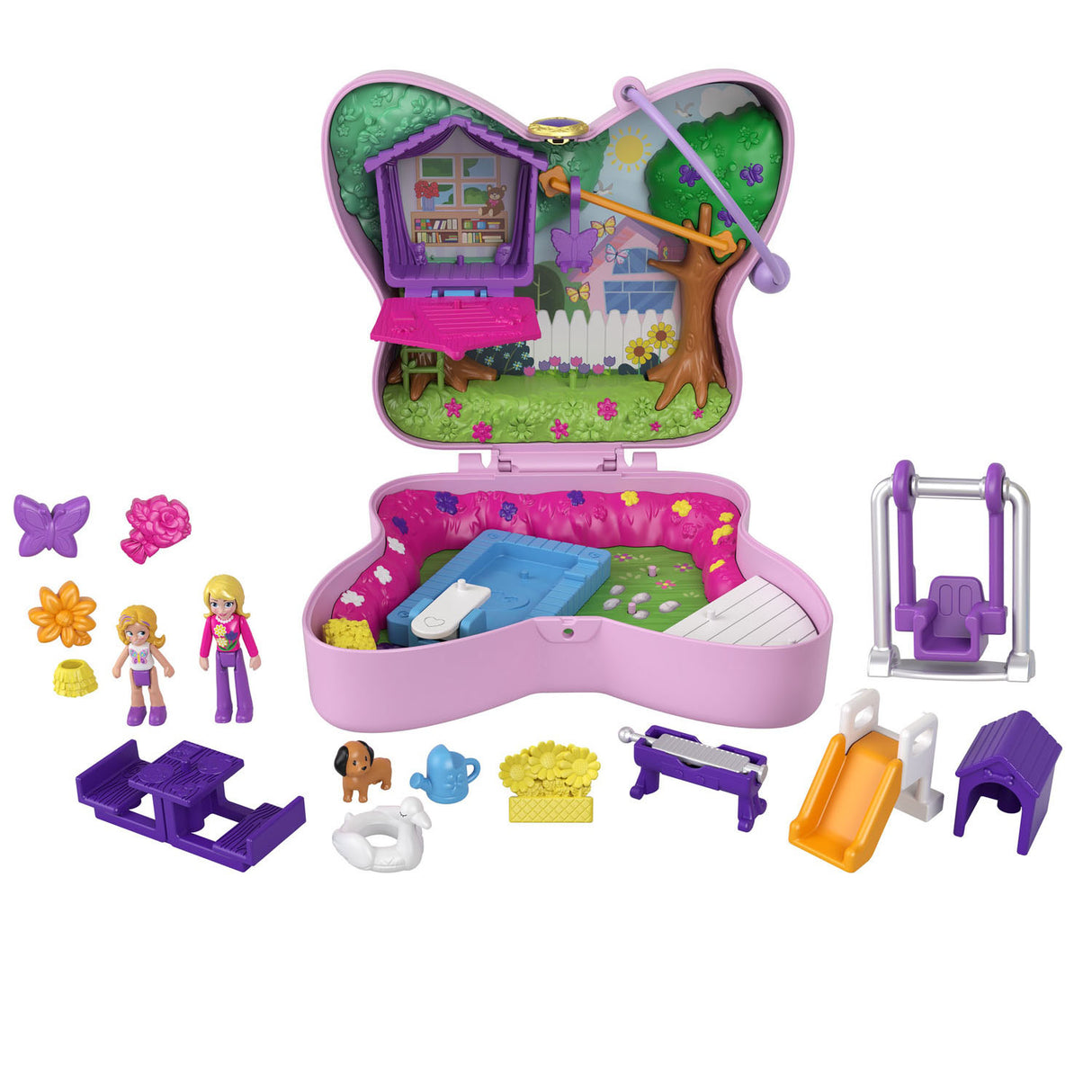 Mattel Polly Pocket Pocket Butterfly Garden Compact