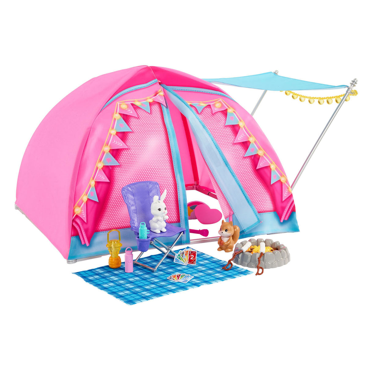 Mattel lass uns Camping -Zeltspiel -Set gehen