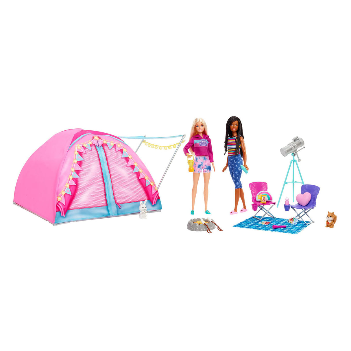 Mattel lass uns Camping -Zeltspiel -Set gehen