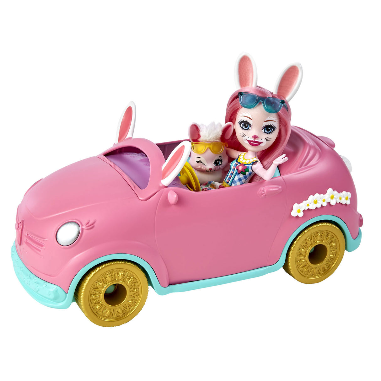 Mattel Enchantimals rabbit with vehicle