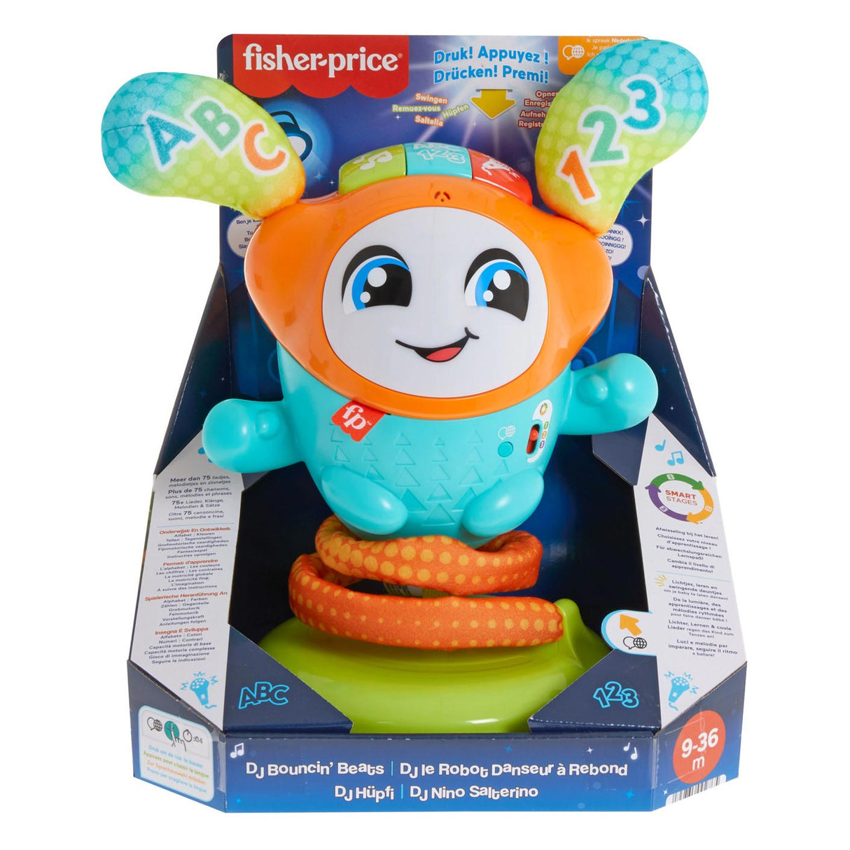 Fisher-price DJ Bouncin Beats Learning Robot - Toddler Toy - Multilingual