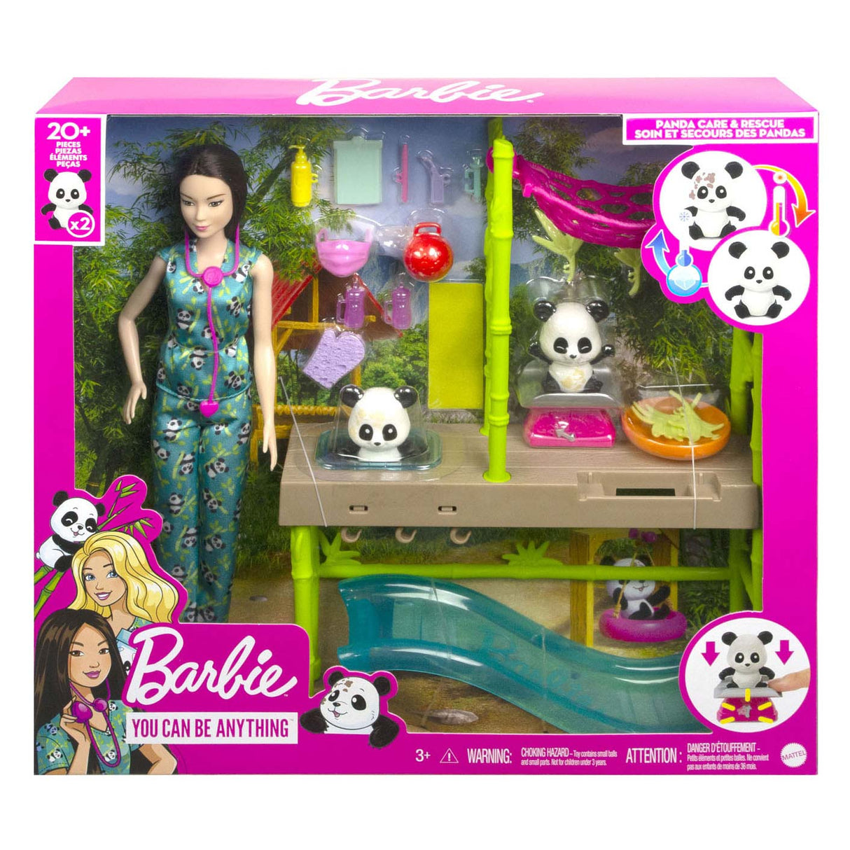 Ensemble de jeux de sauvetage Mattel Panda Care