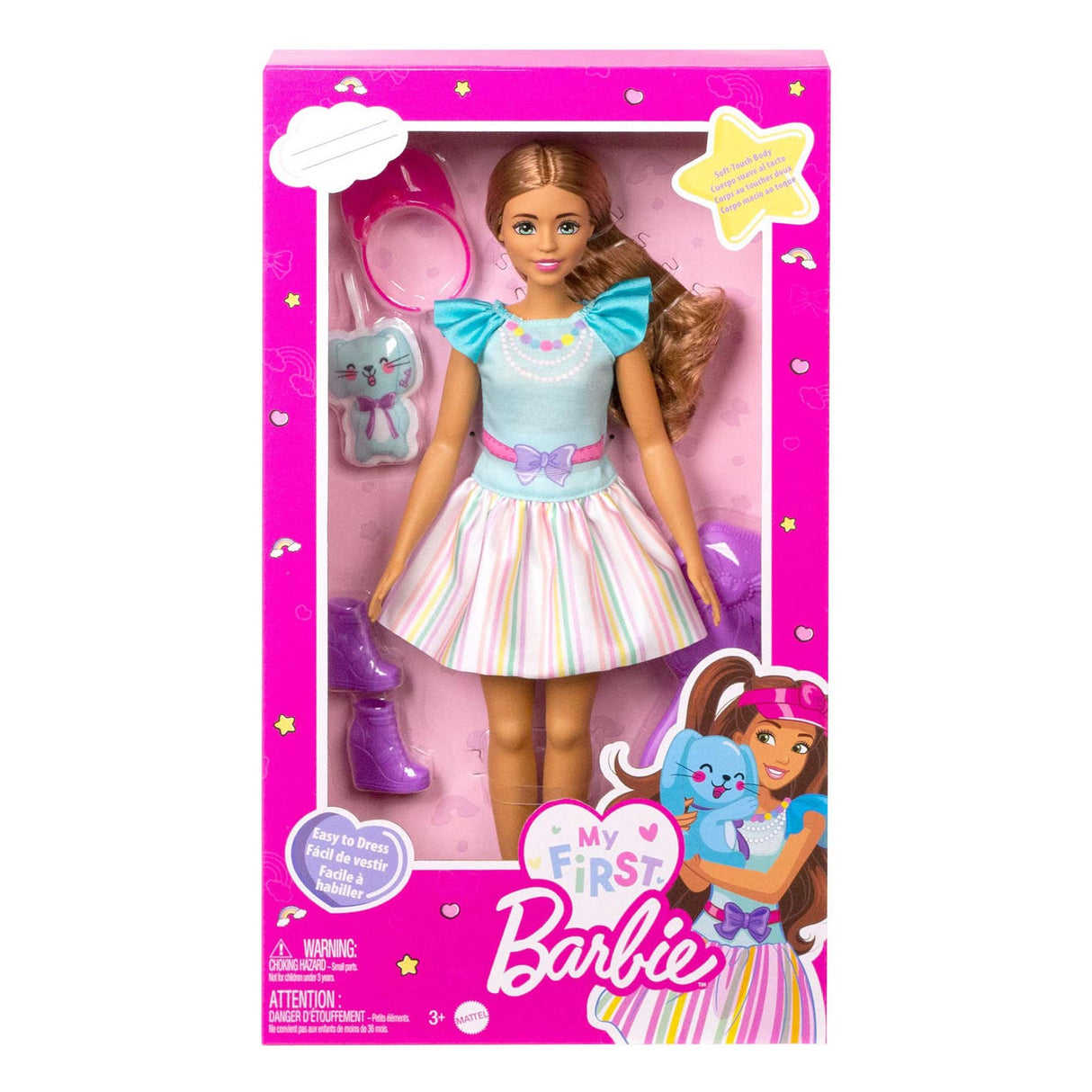 Mattel la mia prima bruna con gattino