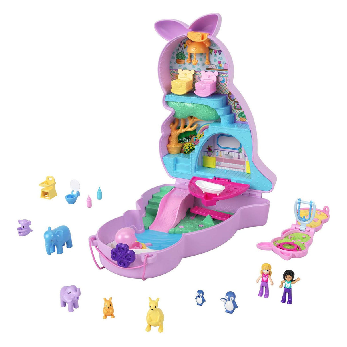 Mattel Polly Pocket Mama og Joey Kangaroo Bag Play Set