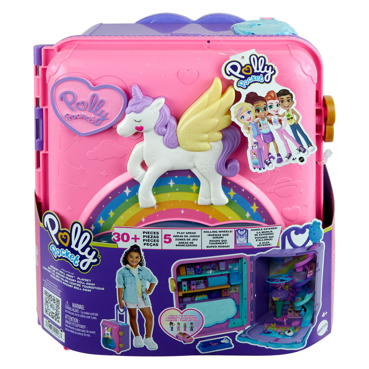 Mattel Polly Pocket Pollyville Resort Rolkoffer Play Set