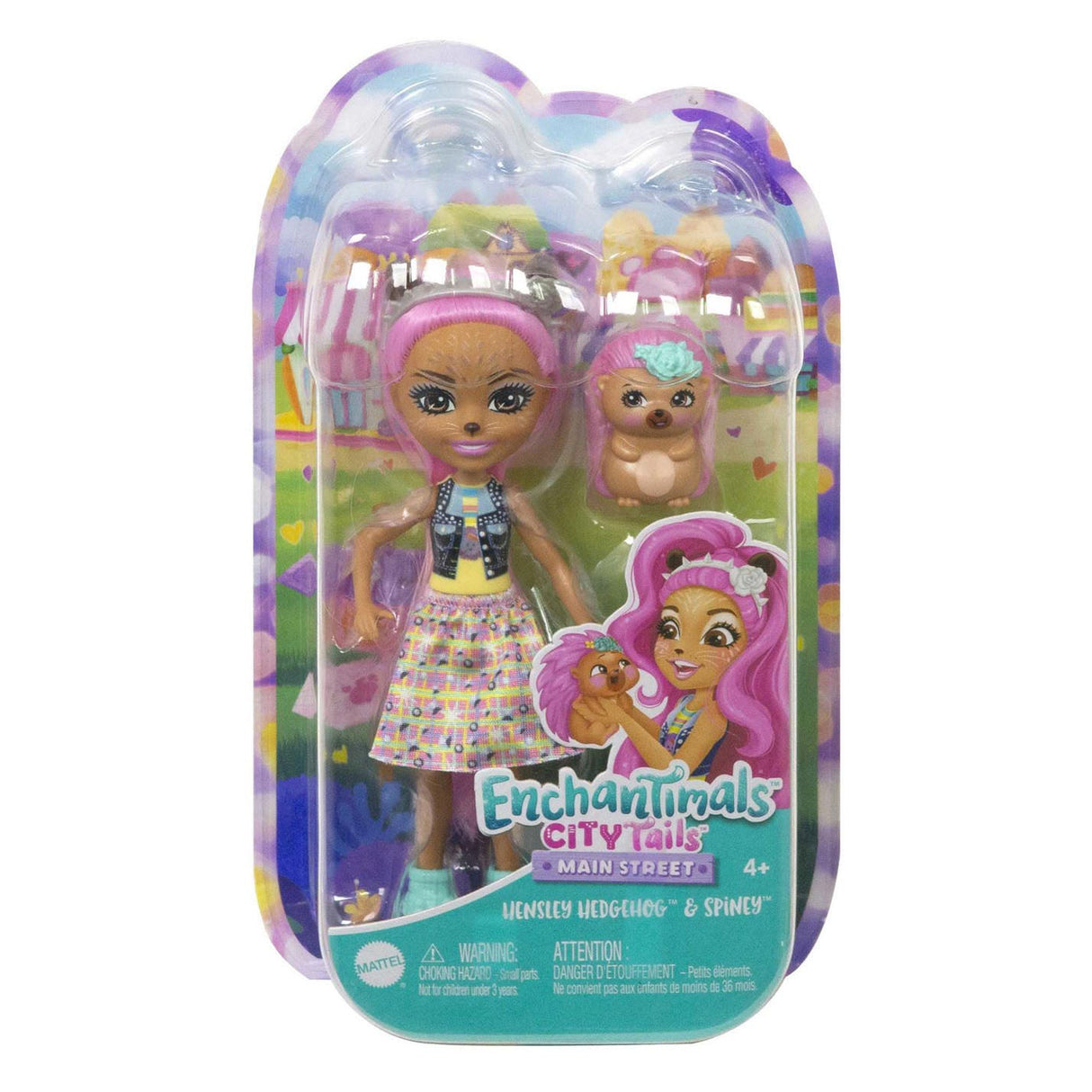 Mattel Enchantimals City Tails Pop Hensley Egel och Spiney