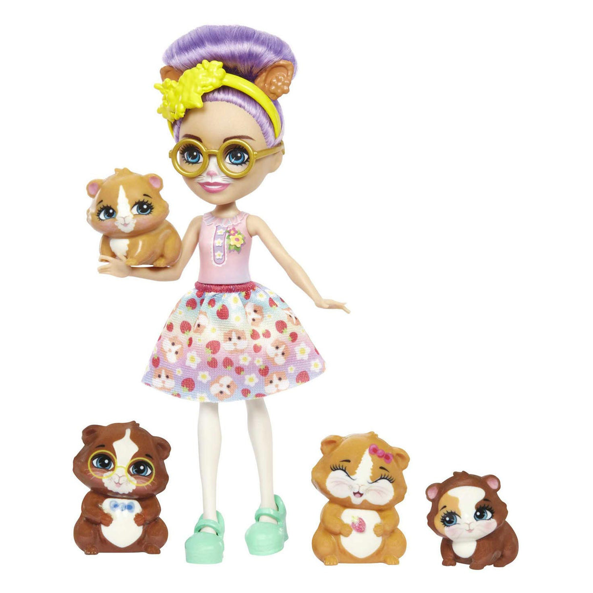 Mattel Enchantimals City Tails Pop Glee Guardian et Guinée Pig Pig Amis