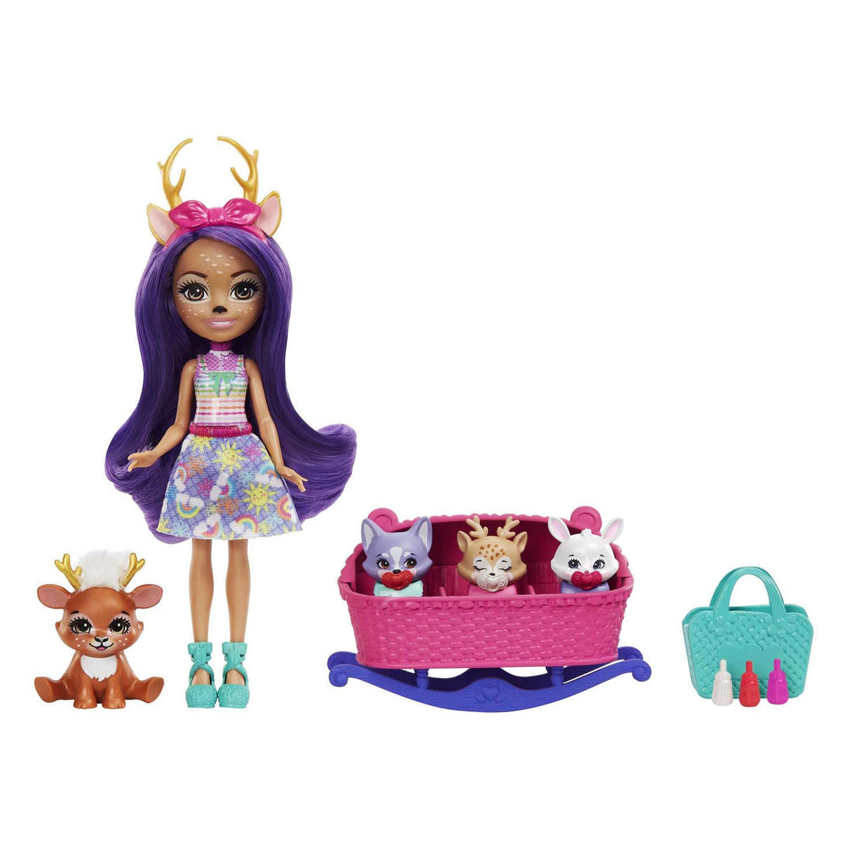 Mattel Enchantimals Baby Beste Freunde Pop Danessa Deer und Sprint