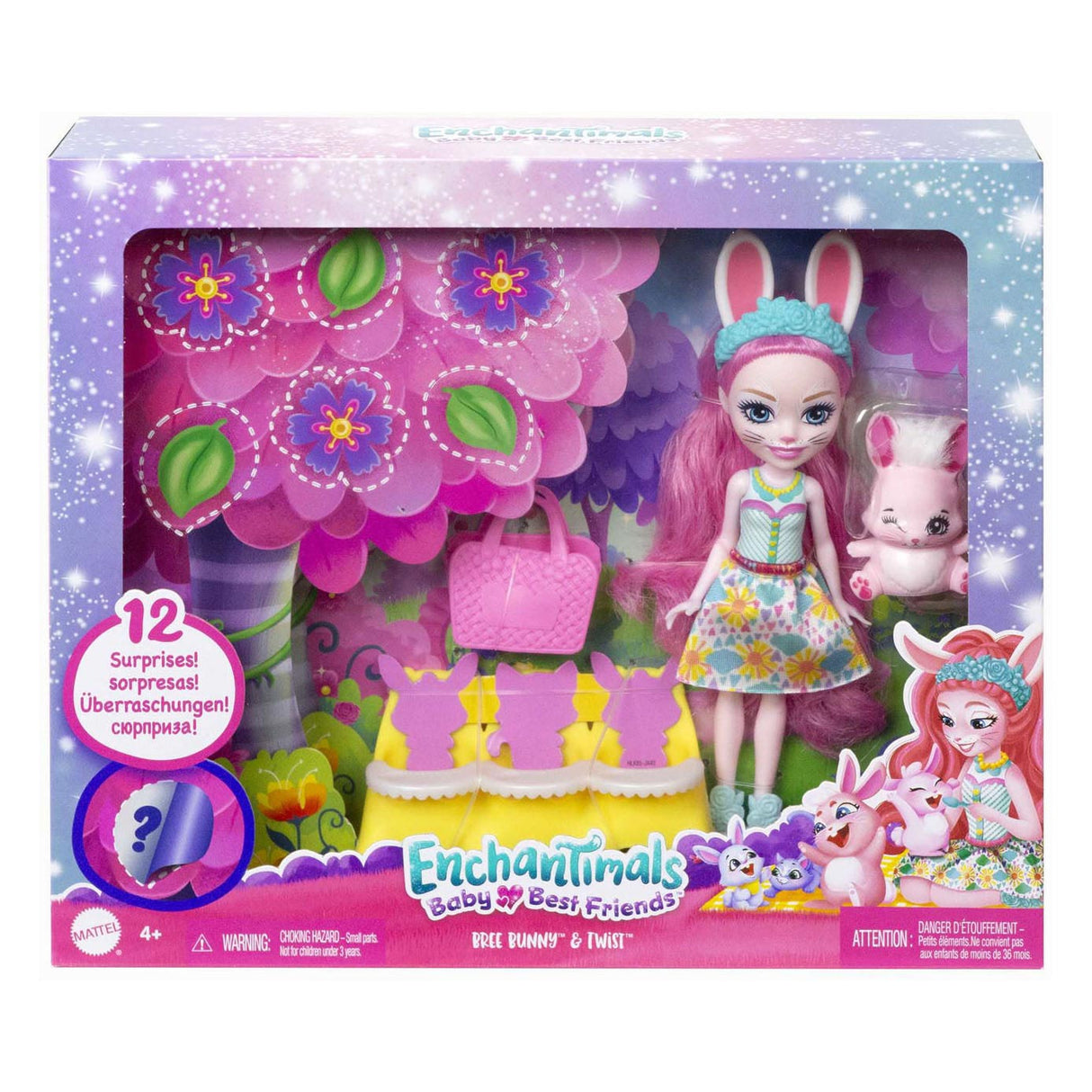 Mattel enchantimals baby bästa vänner pop bree bnunny och twist