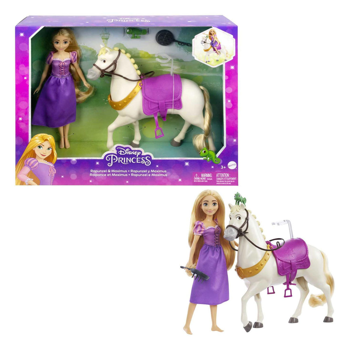 Mattel Princess Pop Rapunzel und Maximus