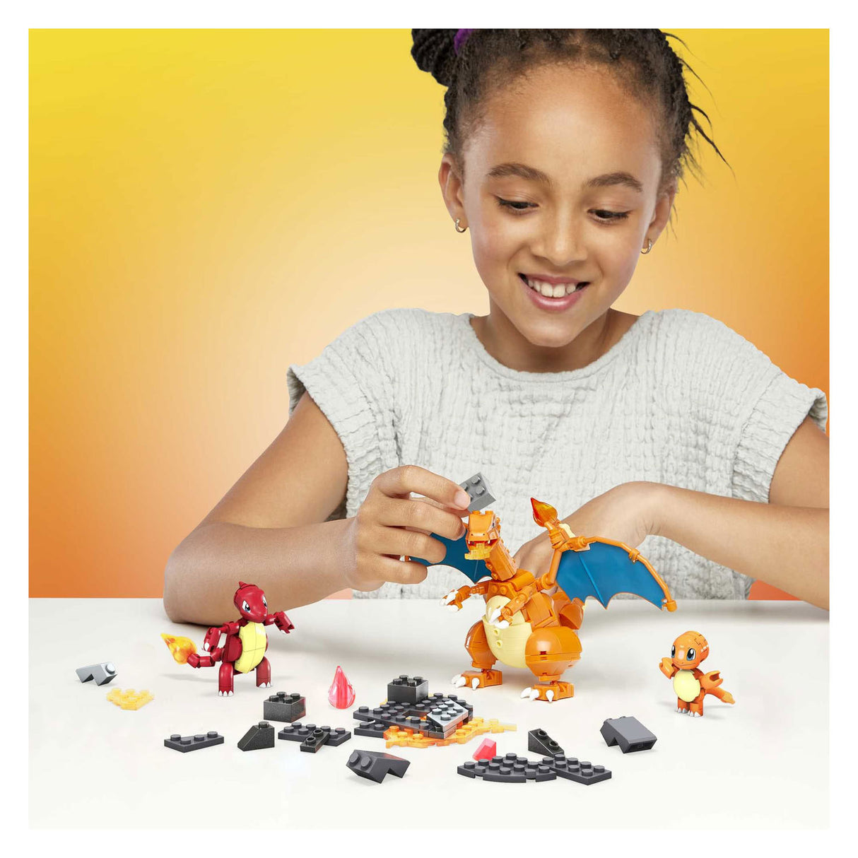 Mattel pokemon mega charmander evolution set