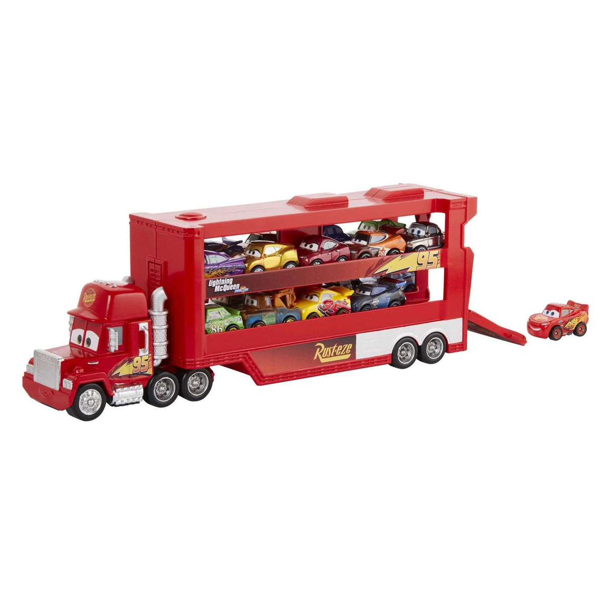 Mattel Pixar Mack Miniracers Transporter avec 1 Miniracer