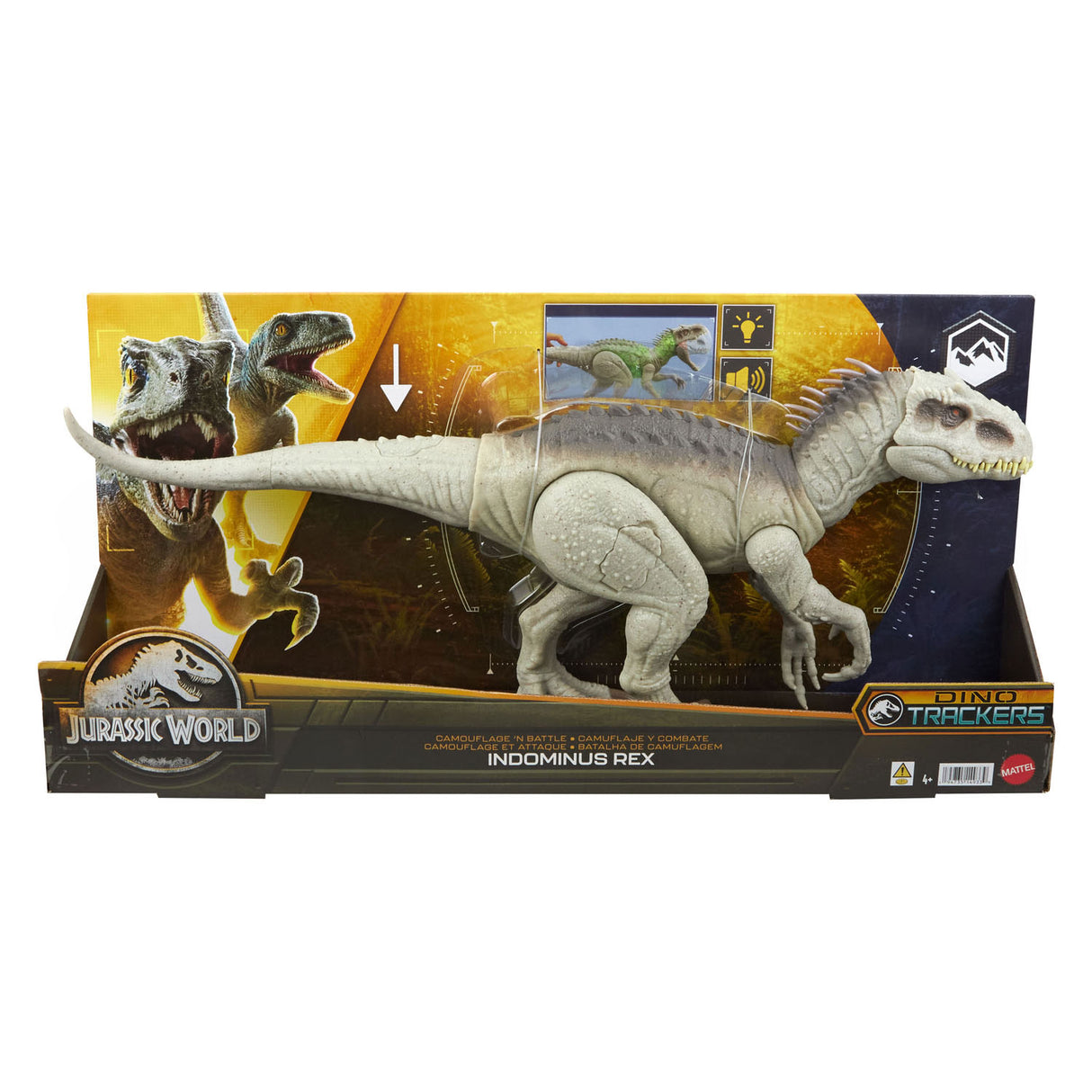 Mattel Jurassic World Camoufleren en Vechten Indominus Rex Speelfiguur