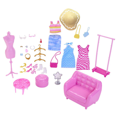 Mattel Fashionista Pop with clothing rack