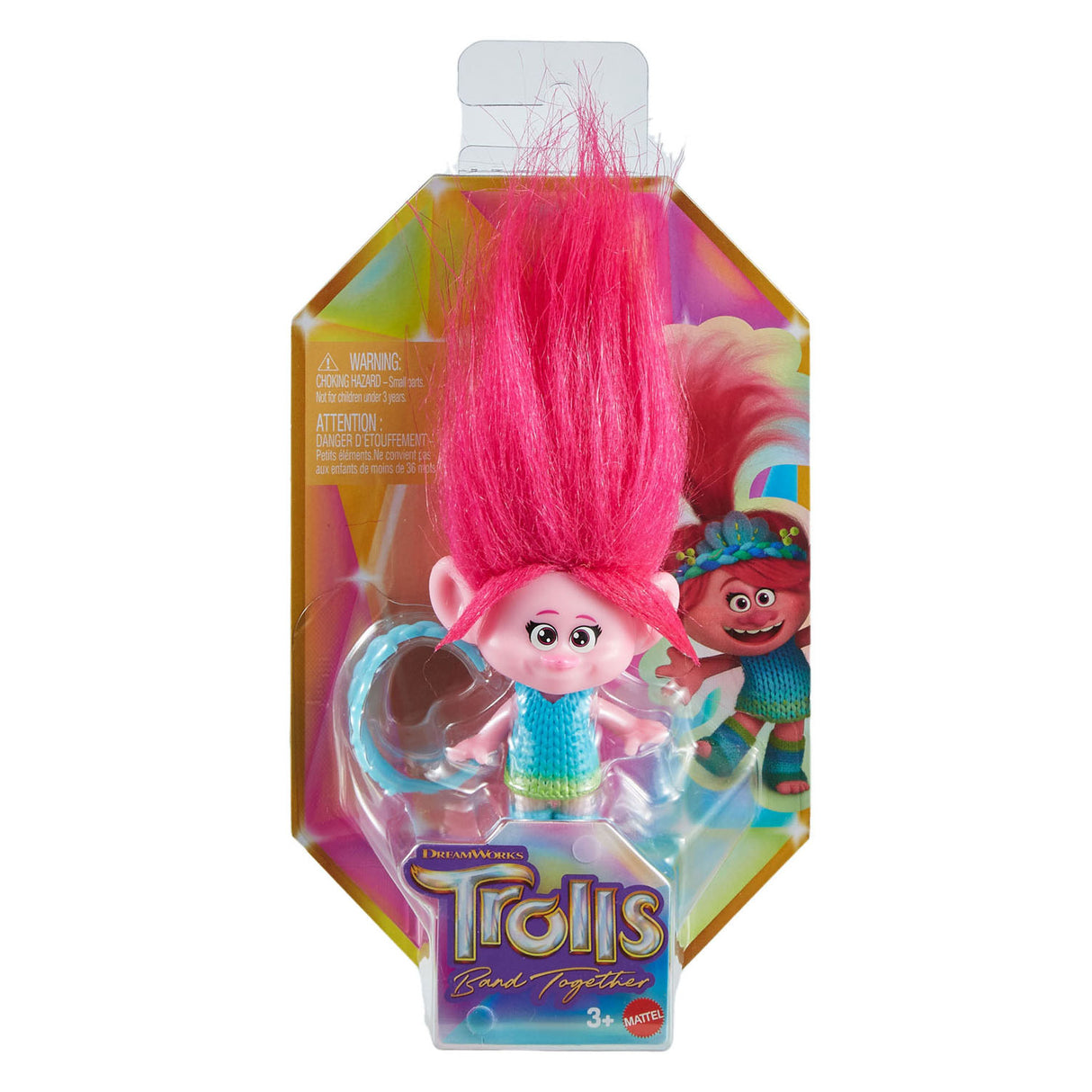 Mattel Trolls 3 Band razem królowa Poppy Little Pop