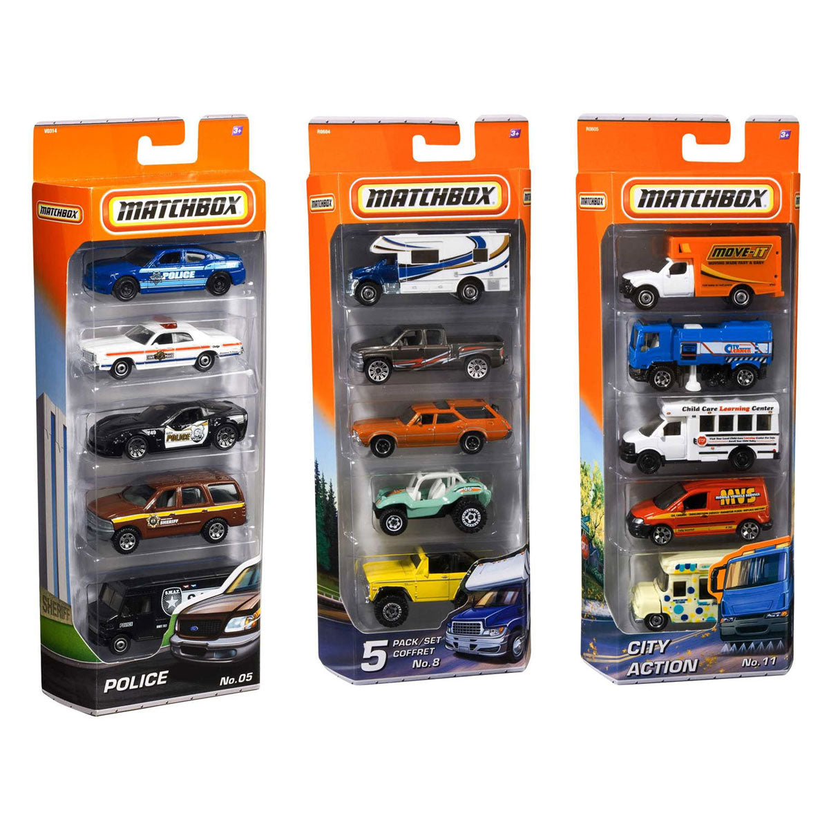 Matchbox set with 5 cars