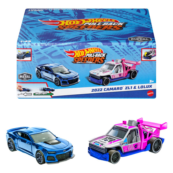 Hot Wheels Pull-back Raceauto's, 2st.