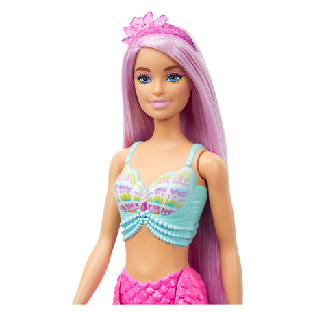 Barbie mořská panna růžové dlouhé vlasy