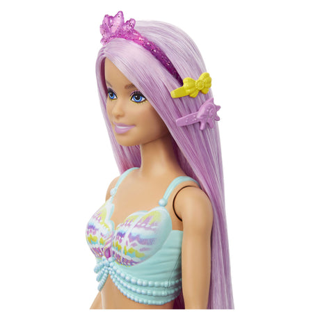 Barbie mořská panna růžové dlouhé vlasy