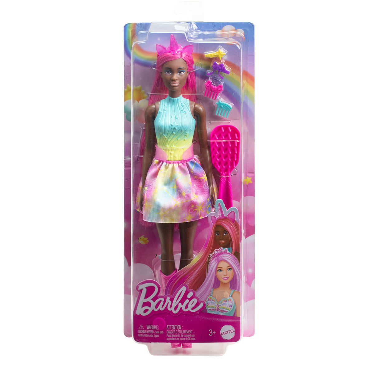 Mattel Fashion Doll Mermaid med langt hår rosa