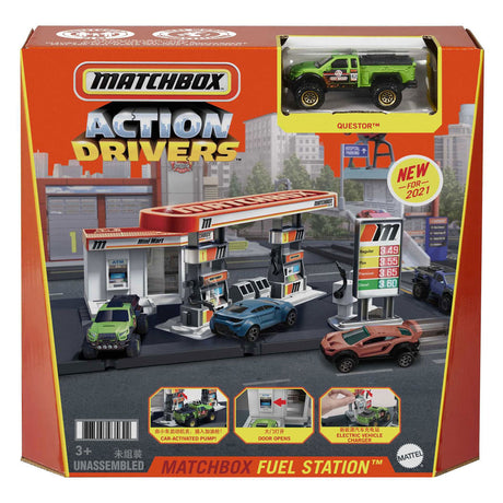 Mattel Matchbox Action Drivers Benzinestation Speelset