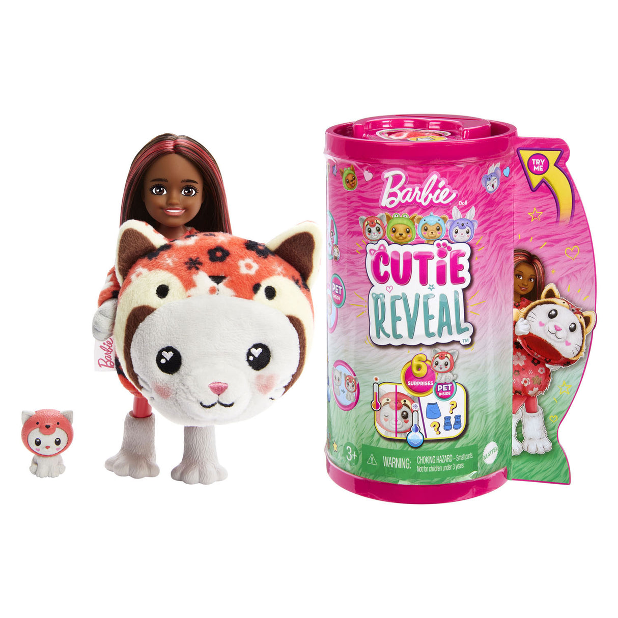 Mattel Cutie Reveal Chelsea Kitten als rode pand