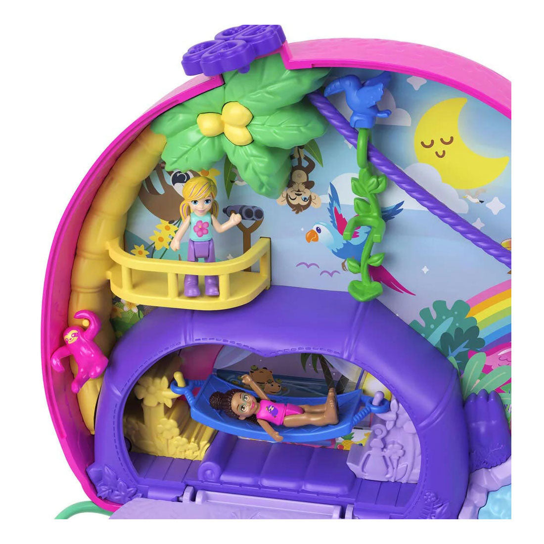 Mattel Polly Pocket Slothing Family 2-in-1 Compact Play Set