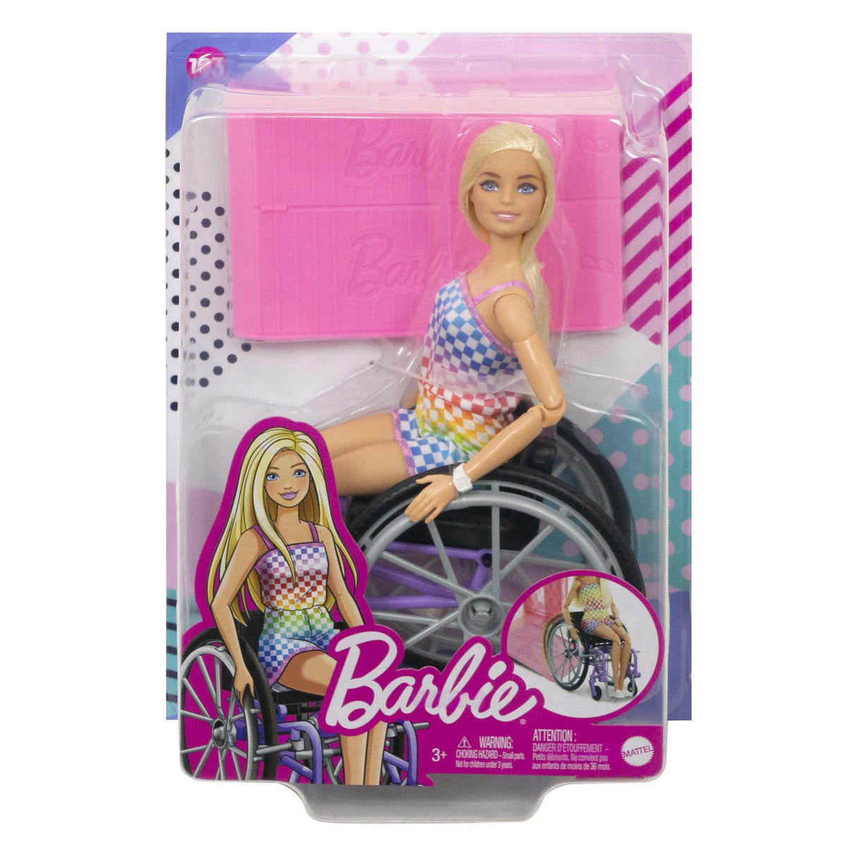 Mattel Fashionistas met een paarse rolstoel #194