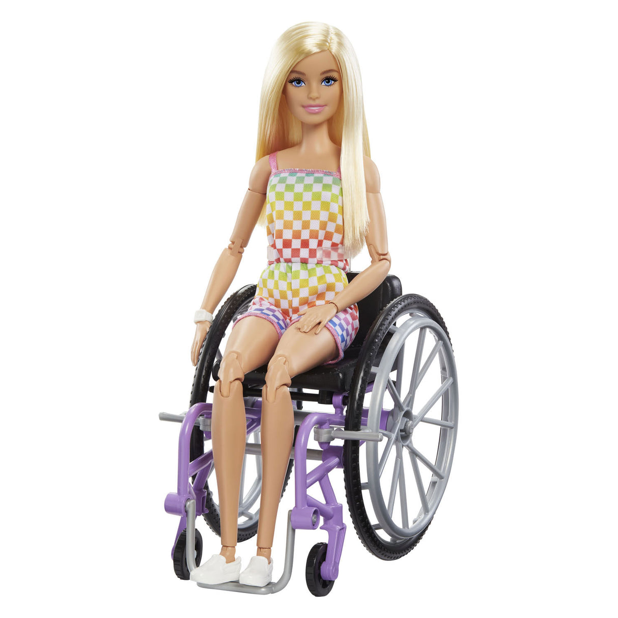 Mattel Fashionistas con una silla de ruedas morada #194