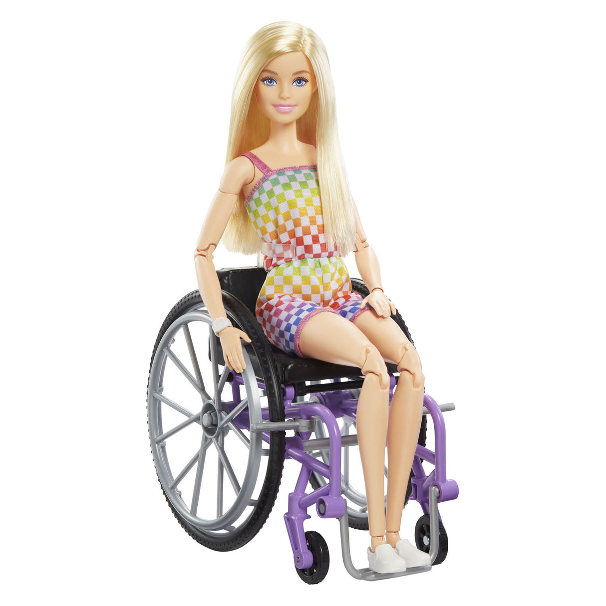 Fashionistas Mattel avec un fauteuil roulant violet # 194