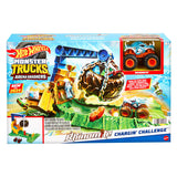 Hot Wheels Monstertrucks Arene Smahers Rhinomite Race Challenge Play Set