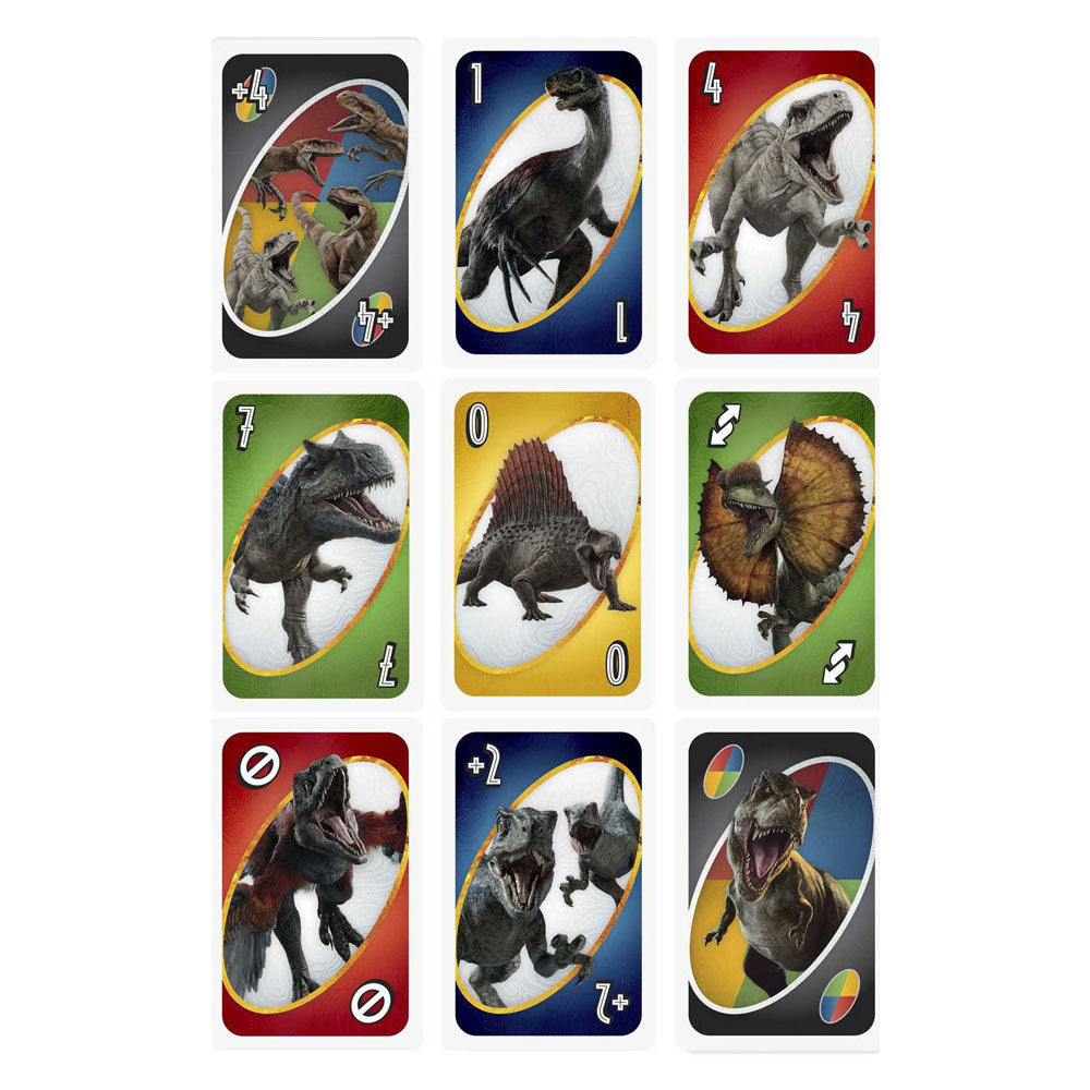 Mattel Uno Jurassic World: Dominion card game