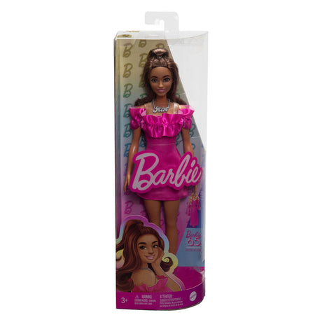 Mattel Fashionistas pop #217 met bruin golvend haar en ro