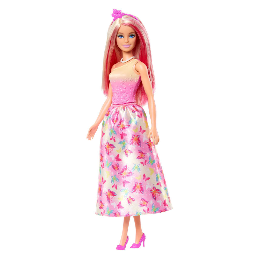 Mattel Koninklijke pop met roze en blond haar, rok met vl