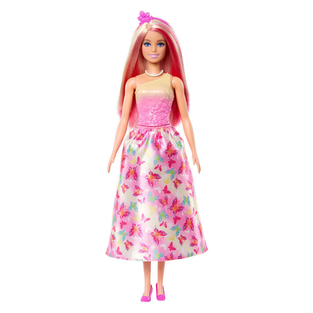 Mattel Koninklijke pop met roze en blond haar, rok met vl