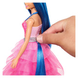 Mattel Eenhoornpop met blauw haar, roze jurk en alicorn