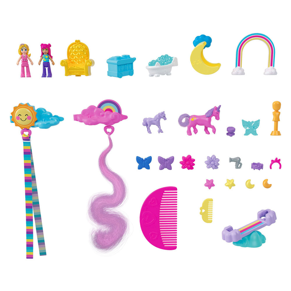 Mattel Polly Pocket Salon van de Regenboog Eenhoorn Speelset