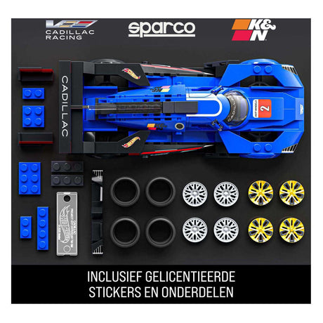 Комплект за сглобяване Hot Wheels Brick Shop Speed ​​​​Series Cadillac 1:32 - 236 части.