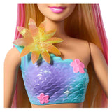 Barbie mermaid with magical flowers blue