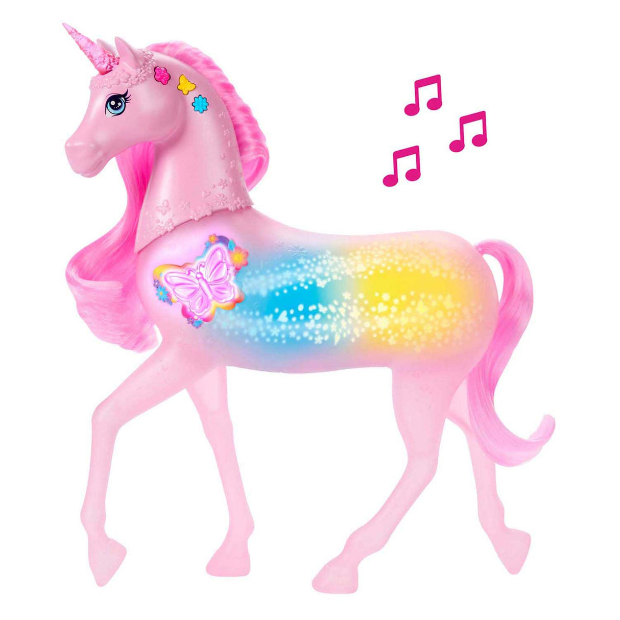 Unicórnio Barbie com luz e som
