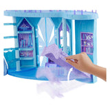 Oighear Pálás Mattel Disney Reoite Elsa – 5 limistéar súgartha le sleamhnán, balcóin agus Ola - 75 cm