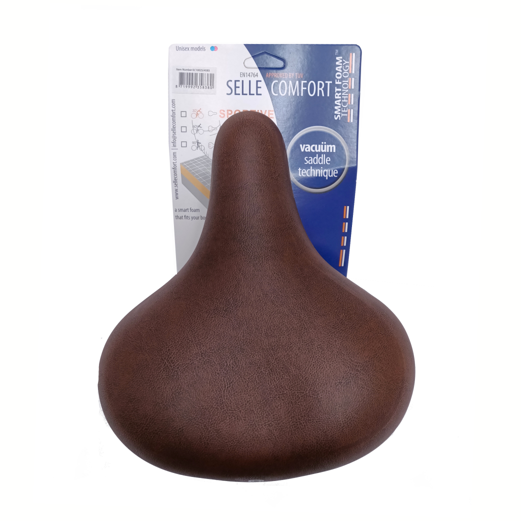 Selle Comfort Comfort Saddle Retro M Without Strop Memory Foam Brown