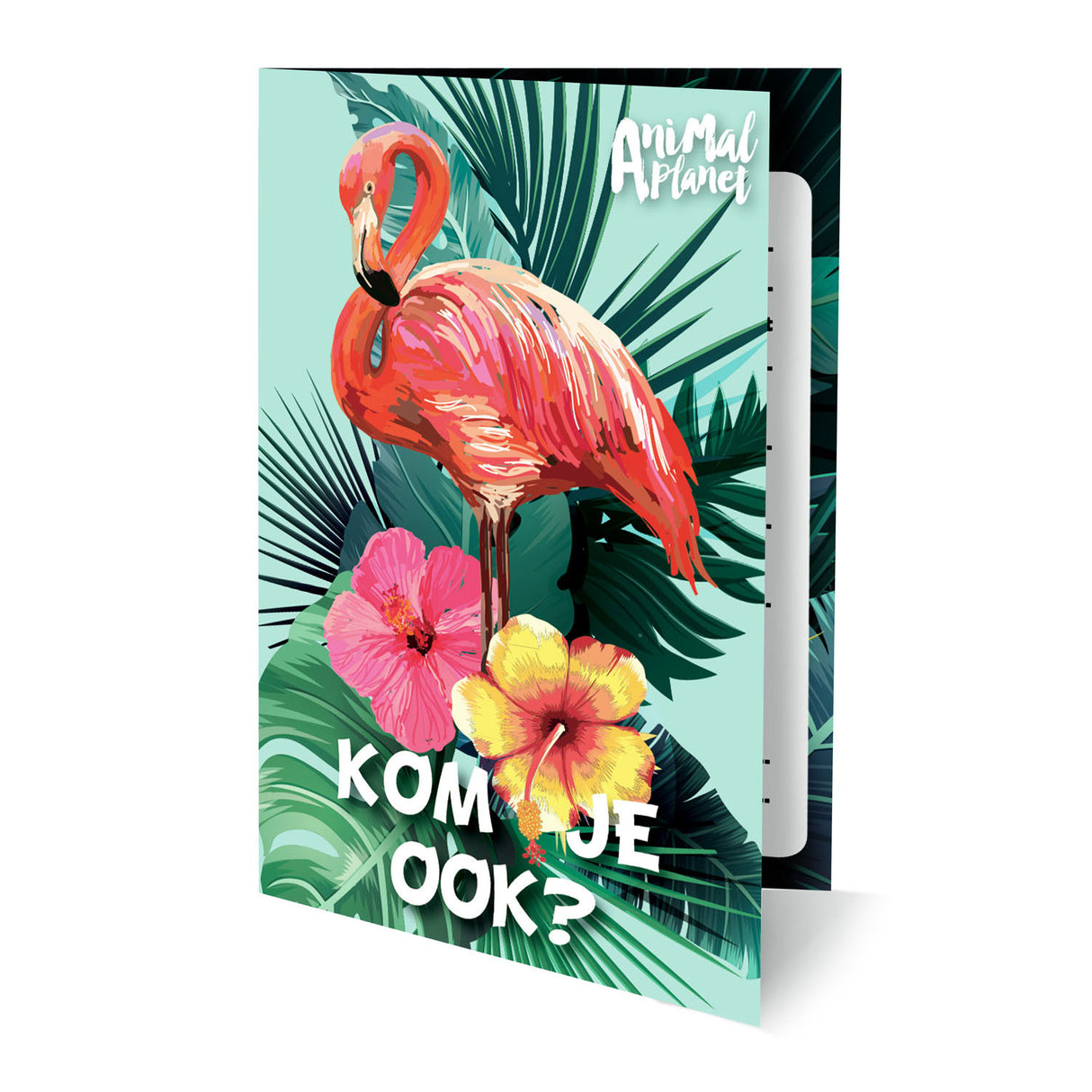 Invitatiounen Déier Planéit Flamingo, 6 Stéck.