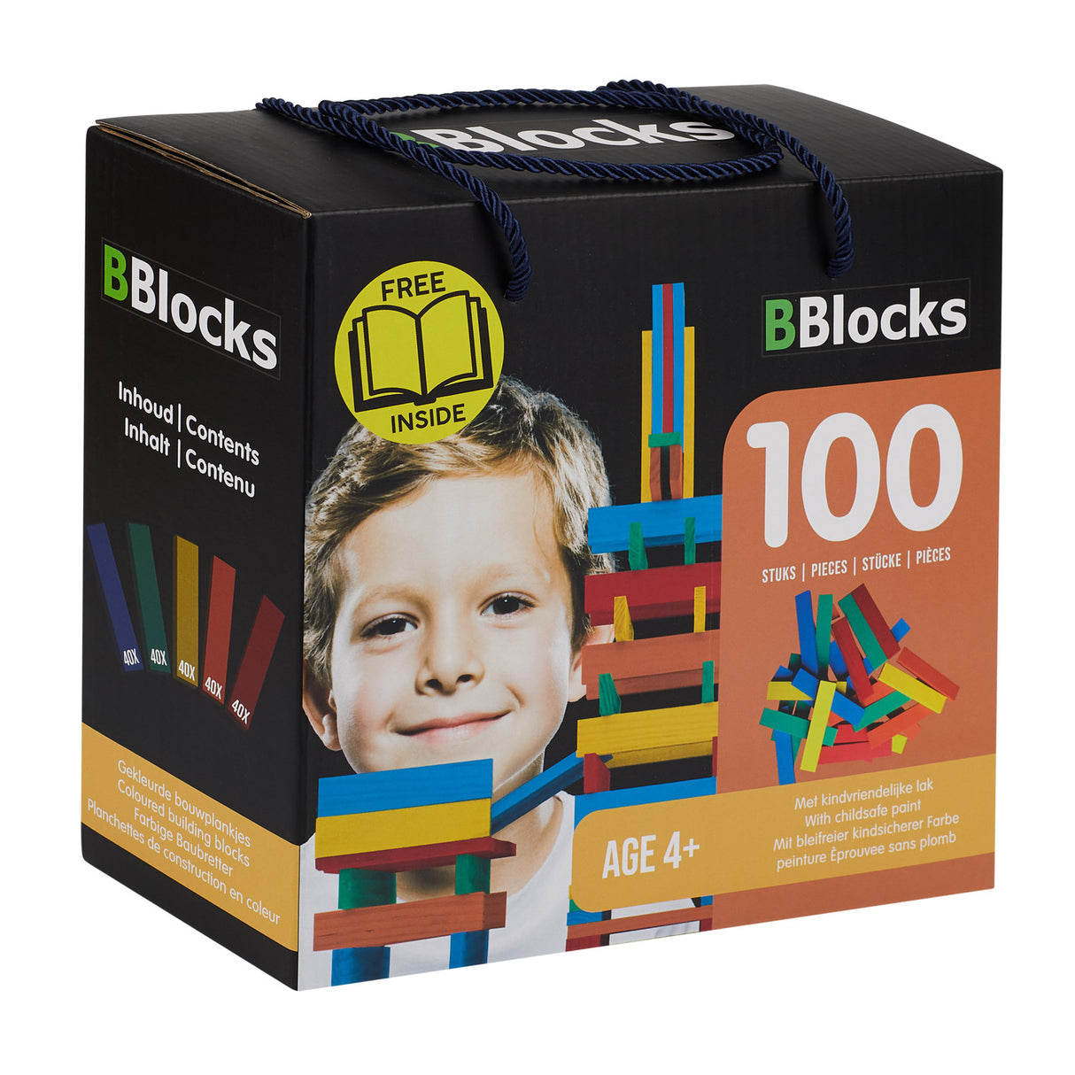 Bblocks building planks color, 100 pcs.